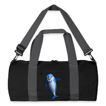 Cheerful Dolphin - Recycled Duffel Bag - black/graphite grey - Front