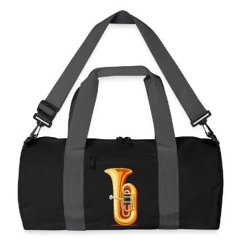 Tuba Graphique - Sac de sport recyclé - noir/gris graphite - Devant
