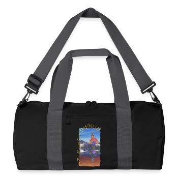 Historisches Dortmunder Hafenamt - Recycelte Duffel Bag - Schwarz/Graphitgrau - Vorne