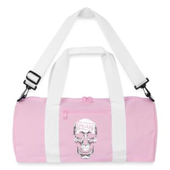 Skull with Seal DEAD - Recycled Duffel Bag - pink/white - Front