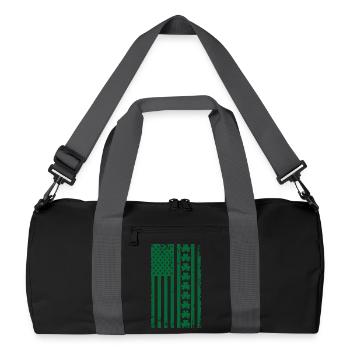Jour de la Saint-Patrick du trèfle américain aux États-Unis - Sac de sport recyclé - noir/gris graphite - Devant