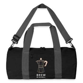 Kaffee Minimal - Recycelte Duffel Bag - Schwarz/Graphitgrau - Vorne