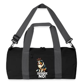 Before You Ask Australian Shepherd Aussie Aussies - Recycled Duffel Bag - black/graphite grey - Front