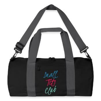 Dreifarbig Neon Script Club - Recycelte Duffel Bag - Schwarz/Graphitgrau - Vorne