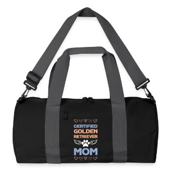 Certified Golden Retriever Mom - Recycled Duffel Bag - black/graphite grey - Front