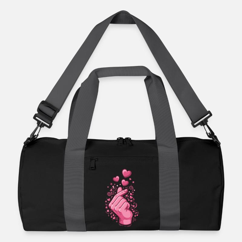 Cœur de doigt Kpop Musique coréenne Amour mignon Corée Sac de sport recyclé
