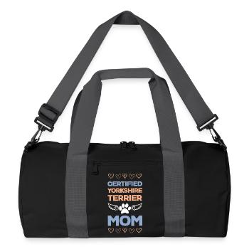 Certified Yorkie Mama - Recycled Duffel Bag - black/graphite grey - Front