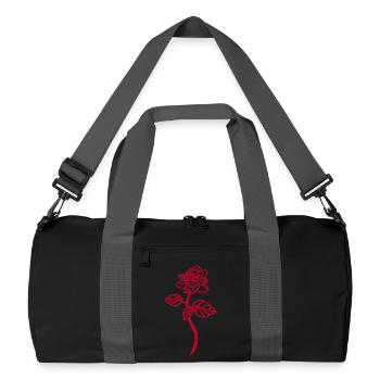 The red rose - Recycled Duffel Bag - black/graphite grey - Front