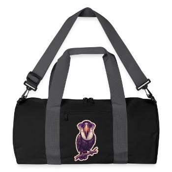 Crazy Toucan with Sunglasses - Recycled Duffel Bag - black/graphite grey - Front