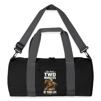Performance en course en deux minutes - Sac de sport recyclé - noir/gris graphite - Devant