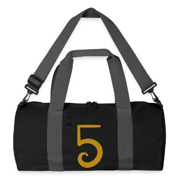 5 - Recycelte Duffel Bag - Schwarz/Graphitgrau - Vorne