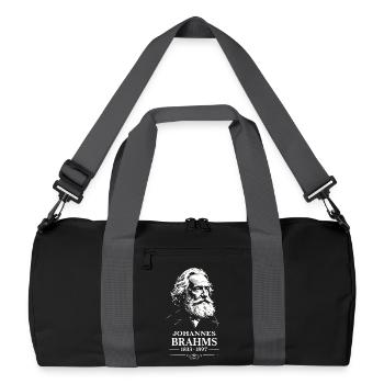 Johannes Brahms Komponist Dirigent Pianist - Recycelte Duffel Bag - Schwarz/Graphitgrau - Vorne