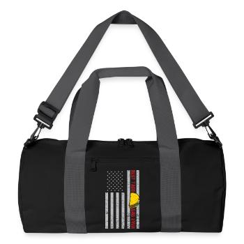 Taco Vater Spruch - Recycelte Duffel Bag - Schwarz/Graphitgrau - Vorne