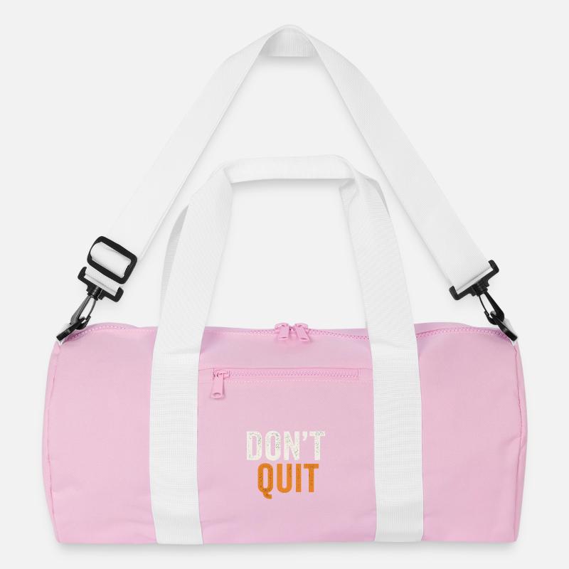 Don't Quit Bold Distressed Typography Recycelte Duffel Bag