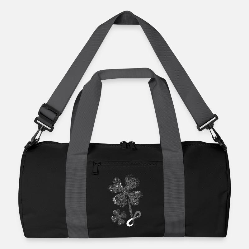 Kleeblätter mit Unendlichkeitssymbol. Glitter. Recycelte Duffel Bag