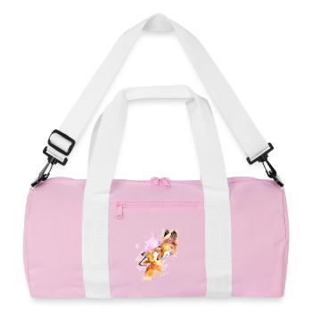Love my fox - Recycled Duffel Bag - pink/white - Front