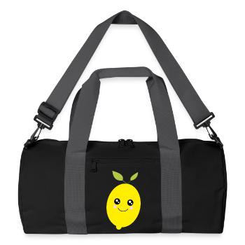 Kawaii citron vert citron vert Kawaii autocollant - Sac de sport recyclé - noir/gris graphite - Devant