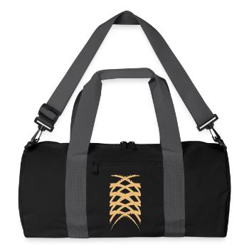 Diamond Art Crossed Pattern woody bones - Recycled Duffel Bag - black/graphite grey - Front