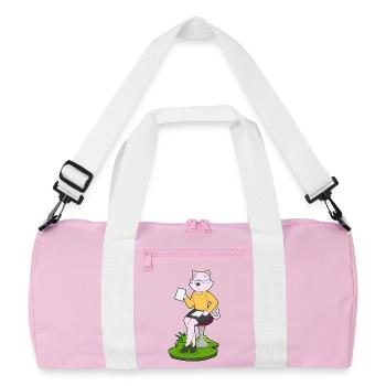 Bureau du Secrétariat du Chat - Sac de sport recyclé - rose/blanc - Devant