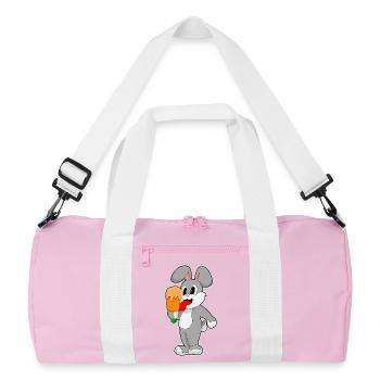 Rabbit Popsicle - Recycled Duffel Bag - pink/white - Front