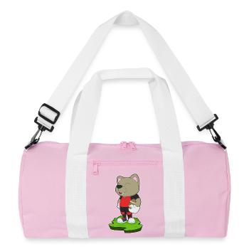 Dog American Football Sports - Recycled Duffel Bag - pink/white - Front