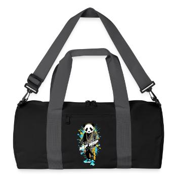 Hip Hop Panda - Sac de sport recyclé - noir/gris graphite - Devant
