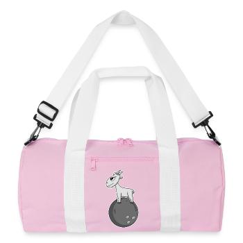 Bowling de chèvre - Sac de sport recyclé - rose/blanc - Devant