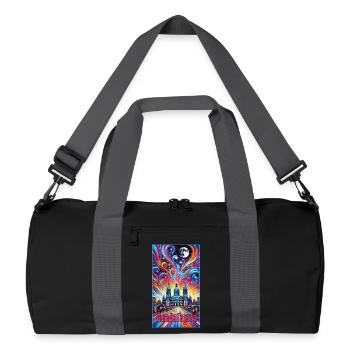 Guadalajara Mexico colorful design - Recycled Duffel Bag - black/graphite grey - Front