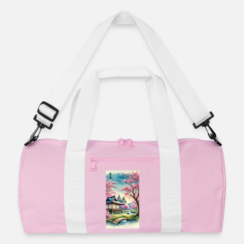 Japan Kirchenblüten Otaku Design Recycelte Duffel Bag