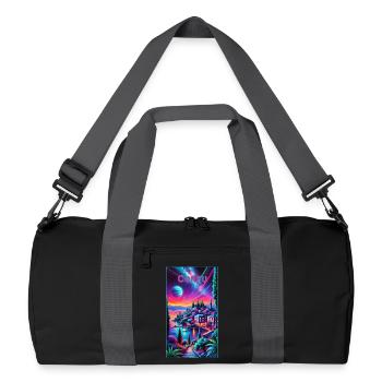 Conception des villes de Corfou en Grèce - Sac de sport recyclé - noir/gris graphite - Devant