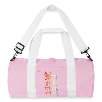 Life Is Full of Highs and Horns - Recycled Duffel Bag - pink/white - Front