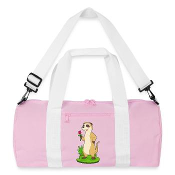 Rose de suricate - Sac de sport recyclé - rose/blanc - Devant