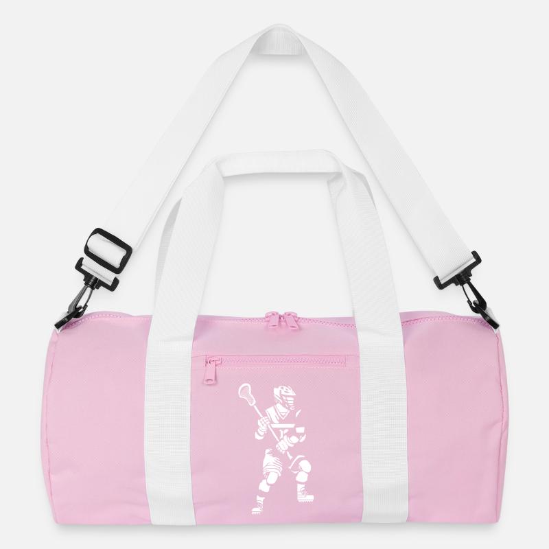 Lacrossespieler Pixel Art Recycelte Duffel Bag