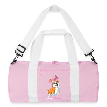 Corgi Mom - Cute Dog Lover Vibes Cadeau de fête des mères - Sac de sport recyclé - rose/blanc - Devant
