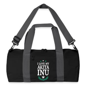 Akita Inu - Recycled Duffel Bag - black/graphite grey - Front
