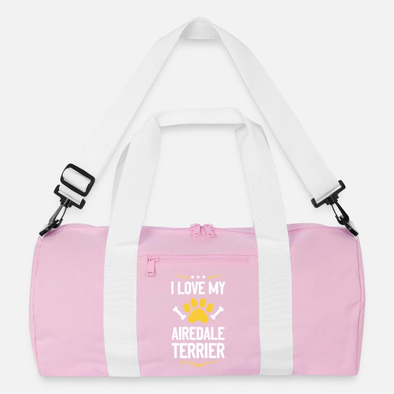 I love my Airedale Terrier Recycled Duffel Bag