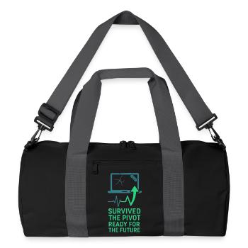 Startup-gründer Survivor Burnout Recover - Recycelte Duffel Bag - Schwarz/Graphitgrau - Vorne