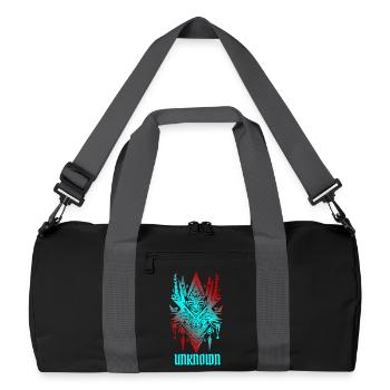 UNKNOWN Cyber Sigilism Tattoo - Y2K Futurist Triba - Recycled Duffel Bag - black/graphite grey - Front