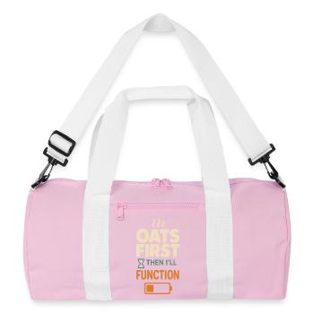 Porridge Breakfast Culture Overnight - Recycled Duffel Bag - pink/white - Front