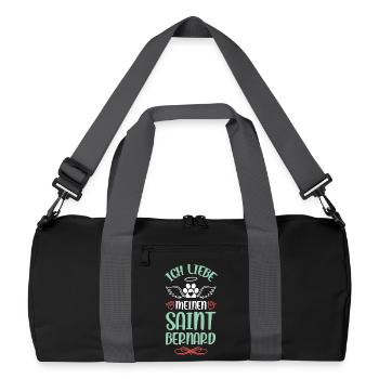 I love my Saint Bernard - Recycled Duffel Bag - black/graphite grey - Front