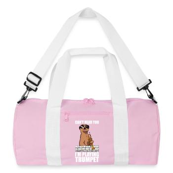 Can't hear you trumpet player - Recycled Duffel Bag - pink/white - Front