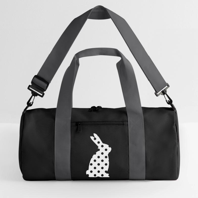 Bunny Dots Easter Gift Recycled Duffel Bag