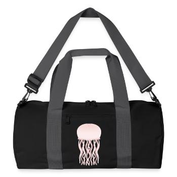 Pastel Quallen-Glanz - Recycelte Duffel Bag - Schwarz/Graphitgrau - Vorne