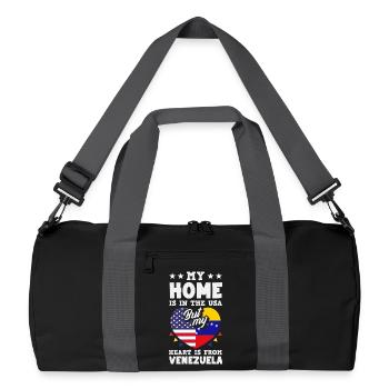 Venezuela Flagge Stolz & Heimat Venezuela - Recycelte Duffel Bag - Schwarz/Graphitgrau - Vorne