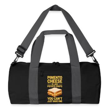 Pimento Cheese Sandwiches Geschenke - Recycelte Duffel Bag - Schwarz/Graphitgrau - Vorne