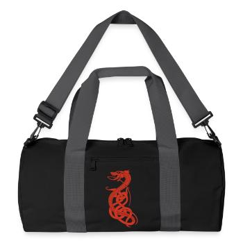 Infinite red snake - Recycled Duffel Bag - black/graphite grey - Front