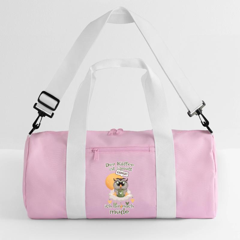 Der Kaffee ist kaputt bin noch müde Eule Recycelte Duffel Bag