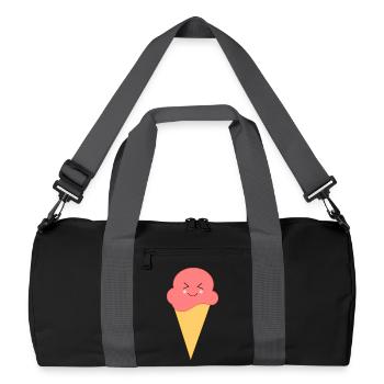 Crème glacée Crème glacée à la fraise - Sac de sport recyclé - noir/gris graphite - Devant