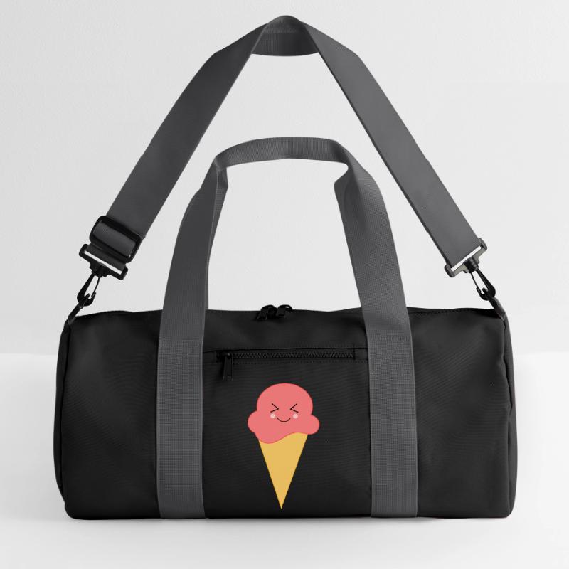 Eis Eiscreme Erdbeereis Recycelte Duffel Bag