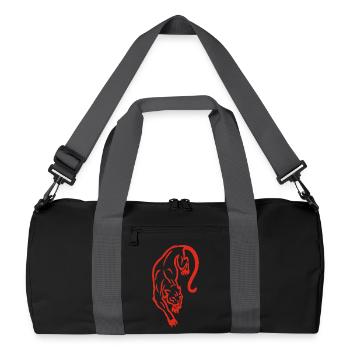 Red Panther Silhouette - Recycelte Duffel Bag - Schwarz/Graphitgrau - Vorne